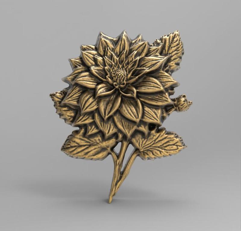 dahila flower cnc