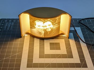 Lithophane Lamp with Lighted Backsplash V2