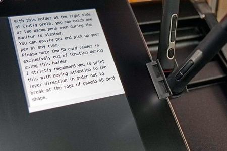 An alternative pen holder for Wacom Cintiq Pro 16/24