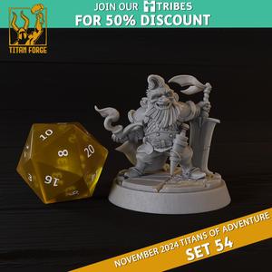 Dwarf Male Fighter- RPG Hero Character D&D 5e - Titans of Adventure Set 54