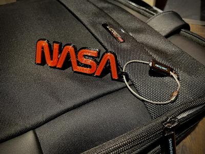 NASA worm keyring keychain