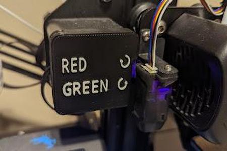 QR Code Cover with leveling knob direction for Ender 3 v2