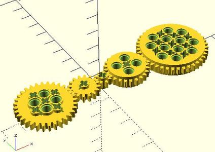 lego gears for OpenSCAD