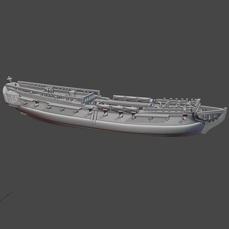 US Frigate USS Virginia  (28 guns),1776-82 & Blender Exporter, AOA-US-10