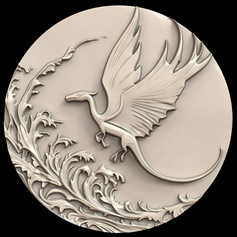 3D Model STL File for CNC Router/Laser & 3D Printer A Pterodactyl with Wings of Fire Leaving Trails in the Sky
