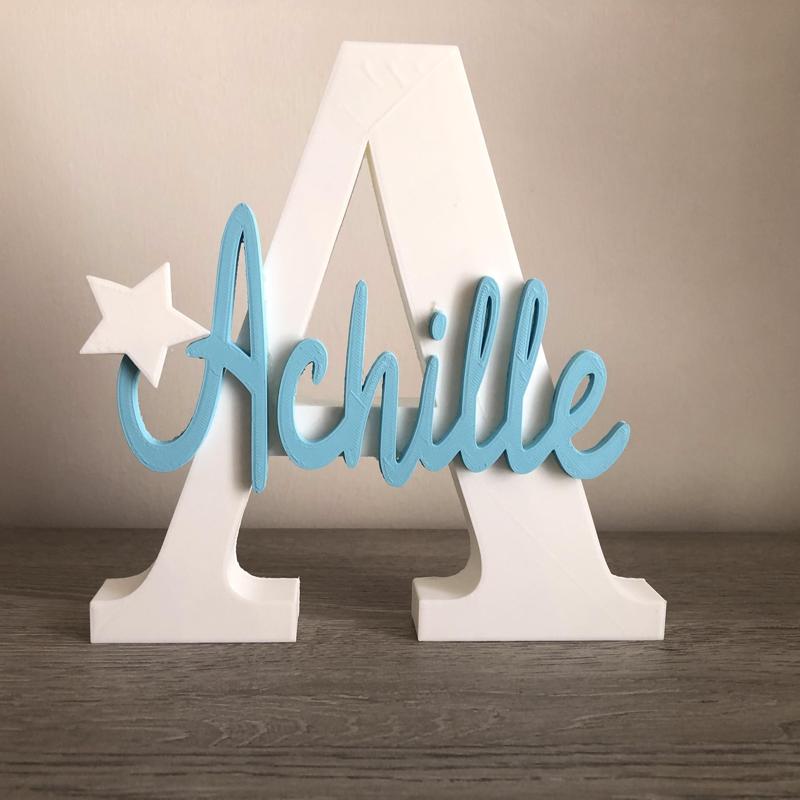 scritta personalizzata nome Achille