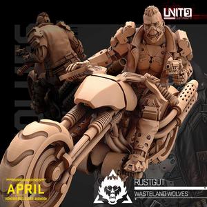 Cyberpunk - RusGut on motorbike - Wasteland Wolves