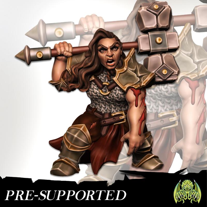 Helga Ironcast  [PRE-SUPPORTED] Female Dwarf Knight Fighter