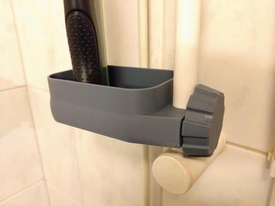 Remixed sturdy soap and shampoo dish for 18 mm rod