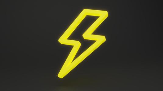 3D Lightning Icon