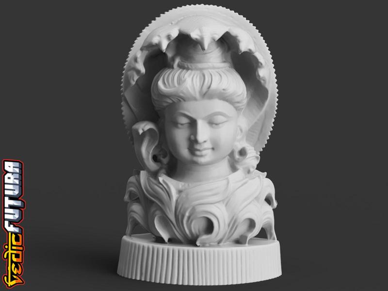 Shiva bust with Divine snake hood