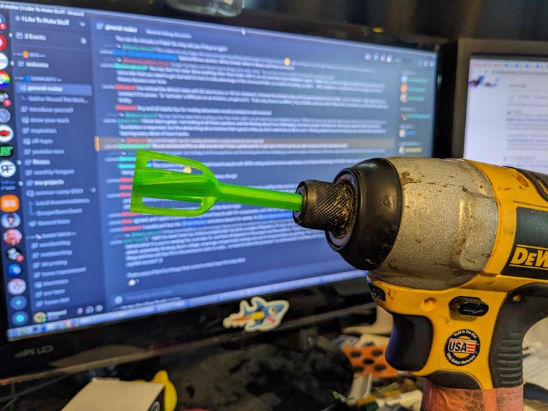 Resin mixer for impact driver