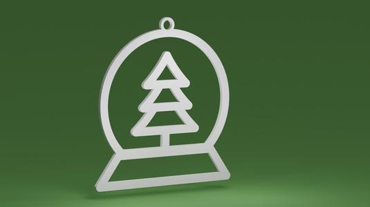 Snow Globe 01 (Christmas tree ornament)