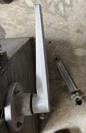 Replacement crank for manual manure mill