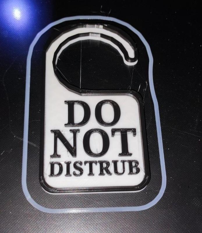 Do Not Disturb Door Sign (correct spelling included)