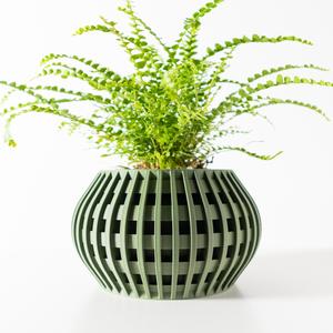 The Usio Planter Pot with Drainage Tray & Stand: Modern and Unique Home Decor for Plants and Succulents  | STL File