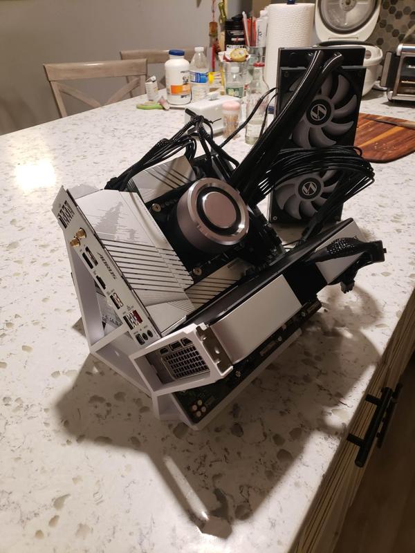 1 Piece Micro ATX Test Bench, Prusa i3 Printable