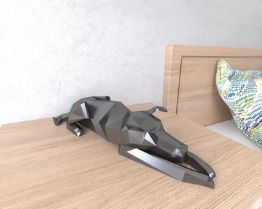 Dog Seated Lowpoly