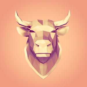 Polygonal Bull Trophy