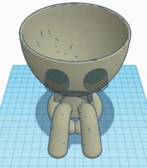 sad face plantpot