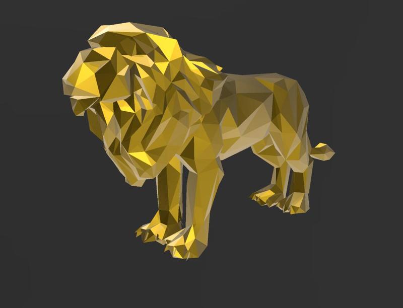 Lion 01 - Low Poly