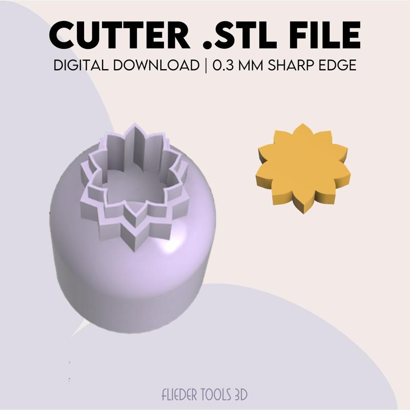Micro Flower Polymer Clay Cutter | STL Digital File