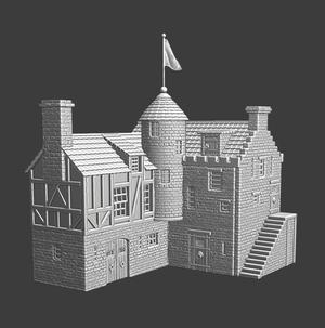 Small medieval manor - stand alone model