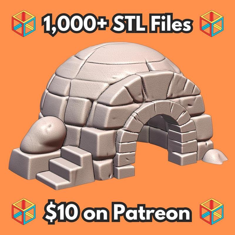 Stone Igloo Reptile Hide for Terrariums and Small Pets MineeForm FDM 3D Print STL File