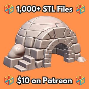 Stone Igloo Reptile Hide for Terrariums and Small Pets MineeForm FDM 3D Print STL File