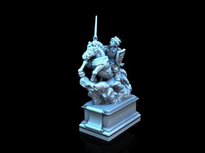 Kings Ride Statue - Medieval Town Set