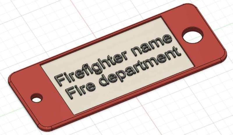 Firefighter name tag
