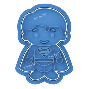 Standing Superman Chibi Cookie Cutter - 8cm