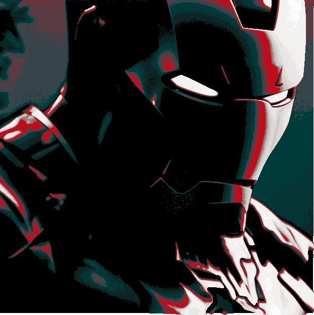 Iron Man Portrait Filament Painting