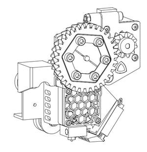 Ender 3 Geared Extruder (mostly stock parts)