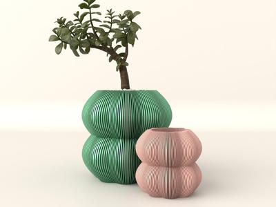 Fluffy Sturdy Vase Mode Planter – STL & 3MF