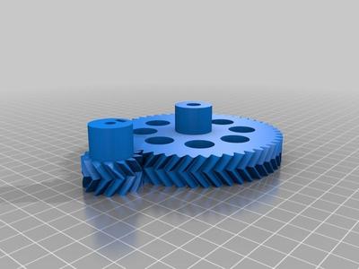 My Customized Parametric Herringbone Gear Set for Stepper Extruders