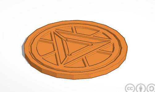 Iron man arc reactor coaster
