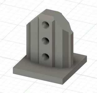 Nozzle Holder V-Slot (built-in m6 threads) / Short version