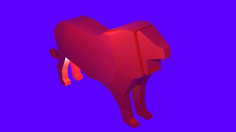 Low Poly Lion