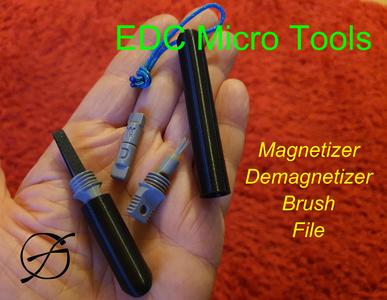 EDC Micro Tools II (Magnetizer, Demagnetizer, Brush, File)