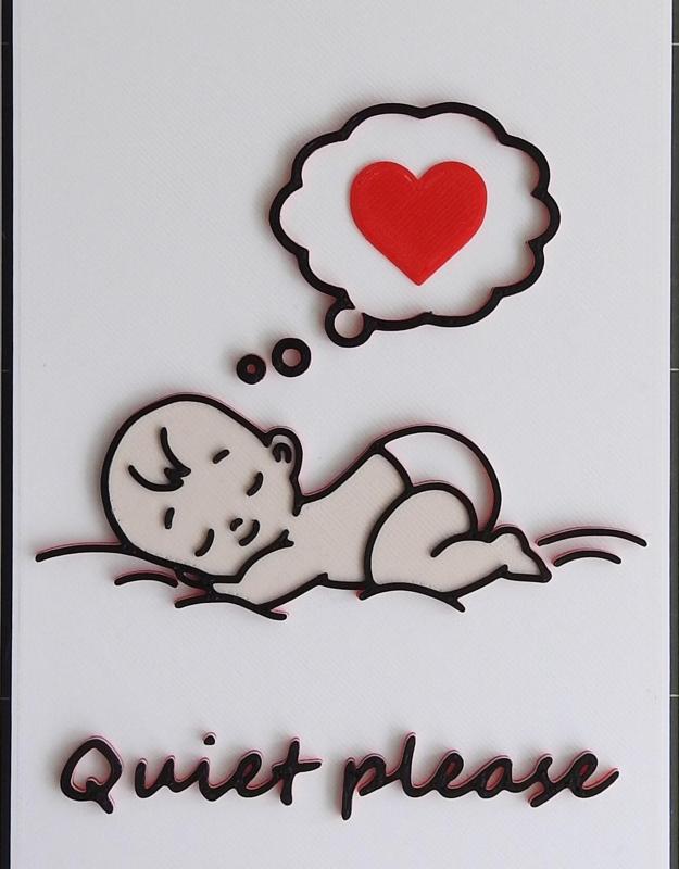 Baby Sleeping door sign