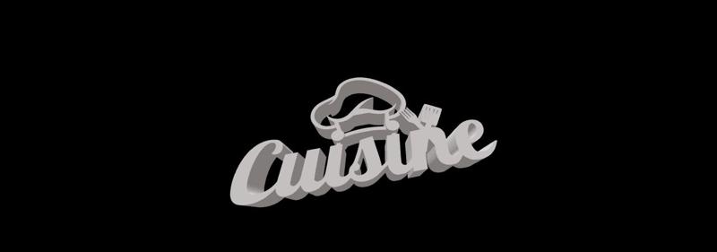 scritta da tavolo cuisine