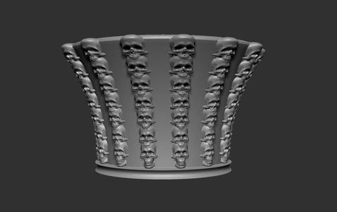 Vase of many skulls