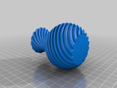 Twisted vase with 360 twist  