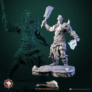 Orc Warrior 75mm pre-supported