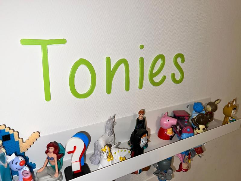 Tonies wall sign letters children room Tonie figur