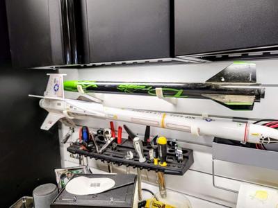 Slatwall rocket wall mount storage