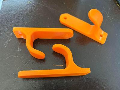 Command hat hook (med) with countersink holes.
