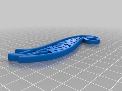 Hot Wheels Logo Keychain