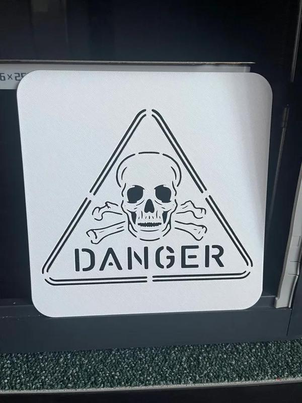 Danger - Stencil template   